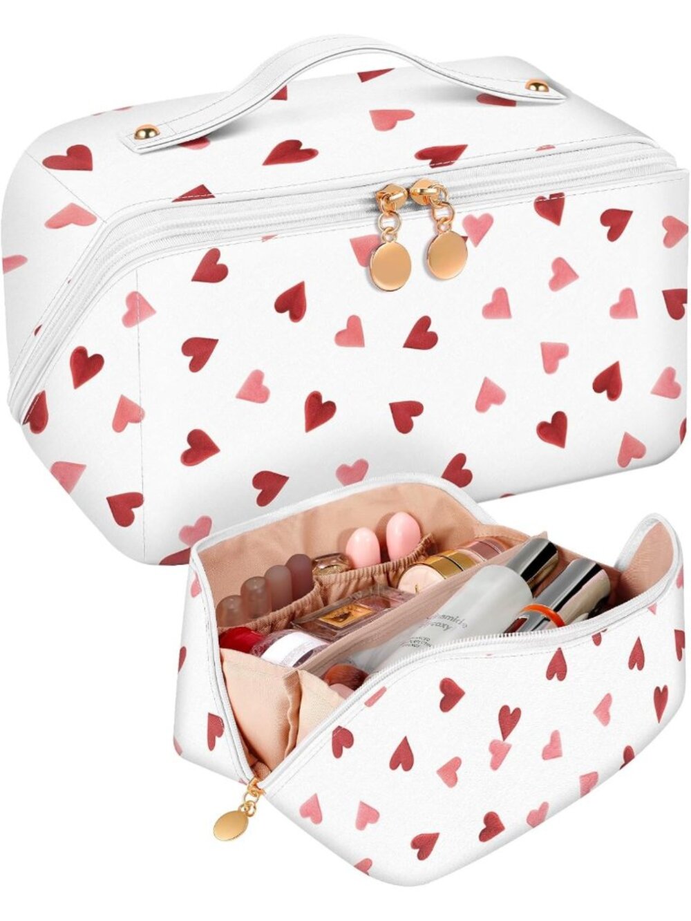 Cute Large Capacity Makeup Bag - Travel Cosmetic Organizer, Foldable